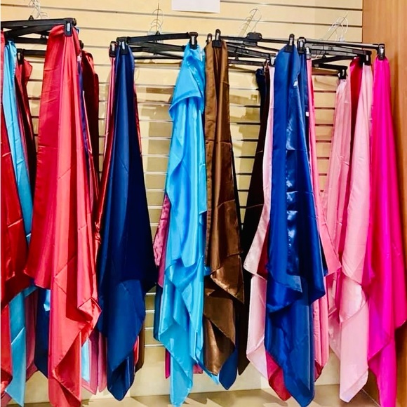 Satin Silk Head Scarf - Picture 7 of 7